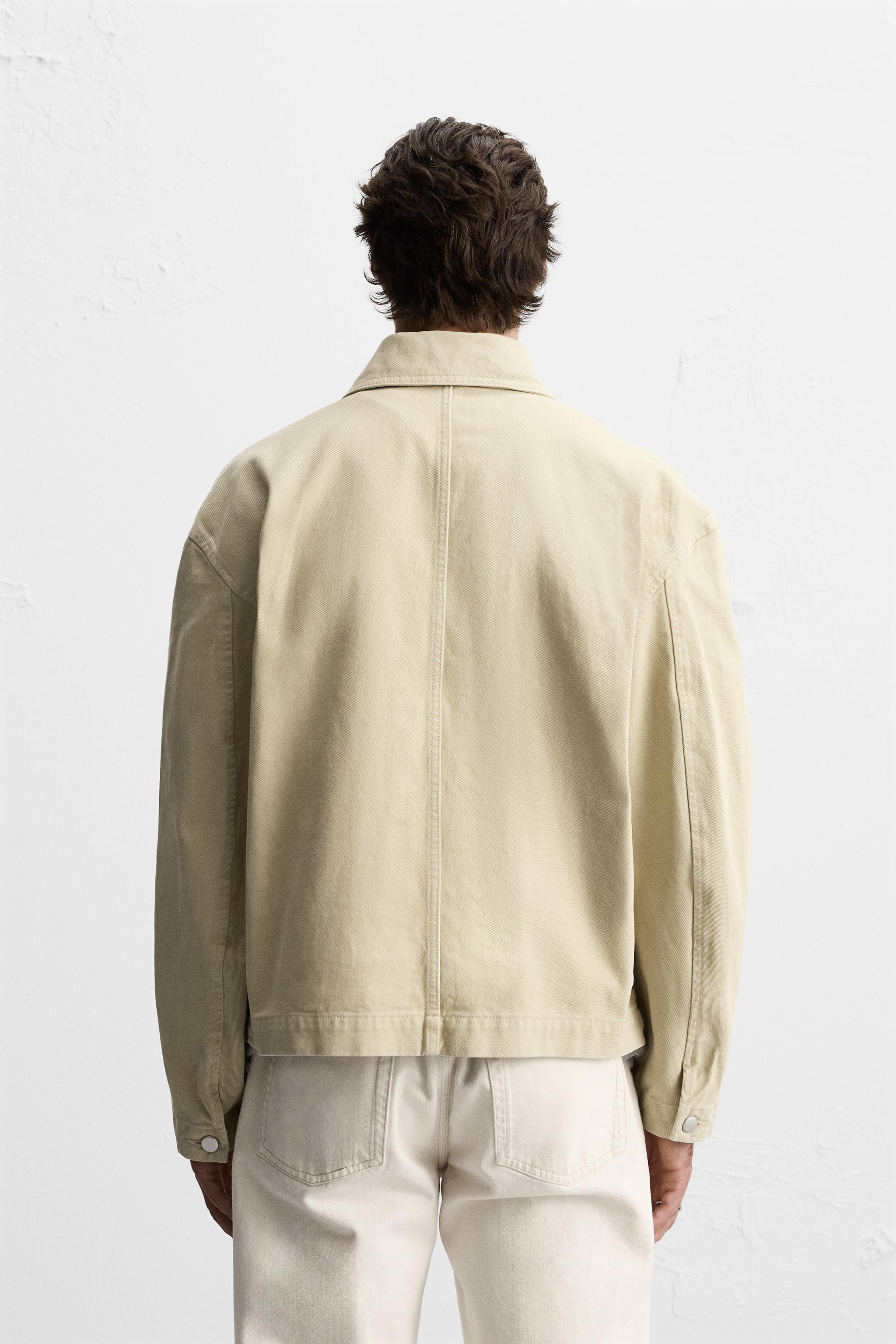 CROPPED FIT TWILL JACKET Product Image