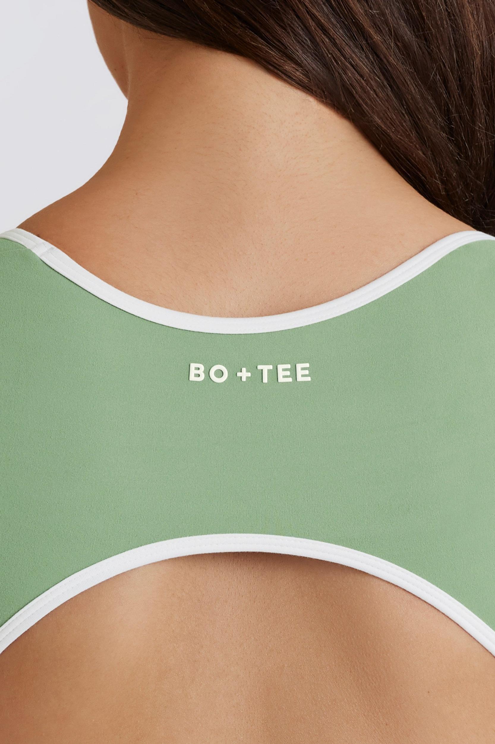 Soft Active Open-Back Unitard in Green Product Image