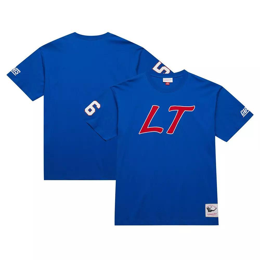 Men's Mitchell & Ness Lawrence Taylor Royal New York Giants Retired Player Nickname T-Shirt,  Product Image