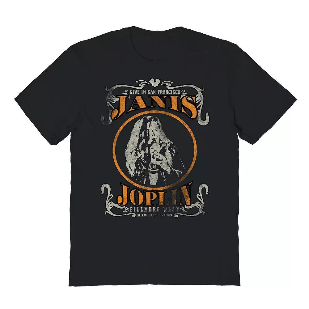 Men's Janis Joplin Live Graphic Tee, Size: Small, Black Product Image