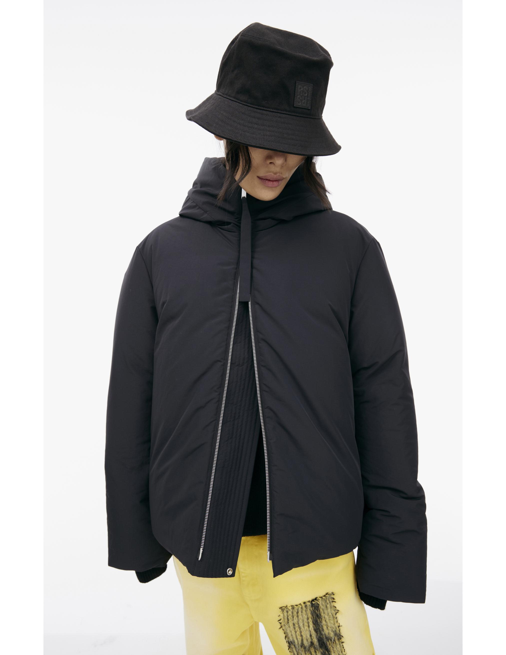 JIL SANDER Hooded Virgin Wool-blend Jacket In Black Product Image