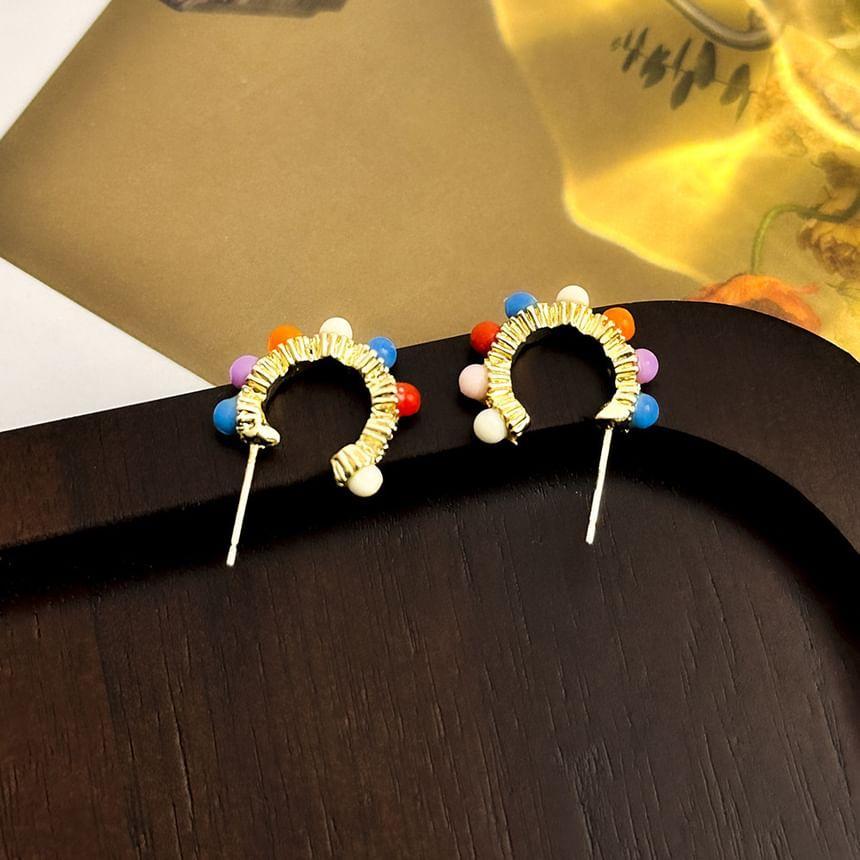 Beaded Open Hoop Earring Product Image