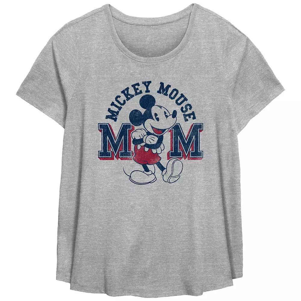 Disney's Mickey Mouse Mom Women's Plus Graphic Tee, Size: 0X, Grey Gray Product Image