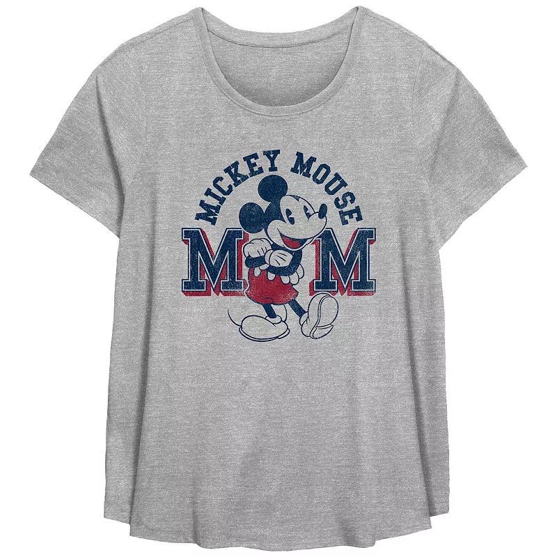 Disney's Mickey Mouse Mom Women's Plus Graphic Tee, Size: 0X, Grey Gray Product Image