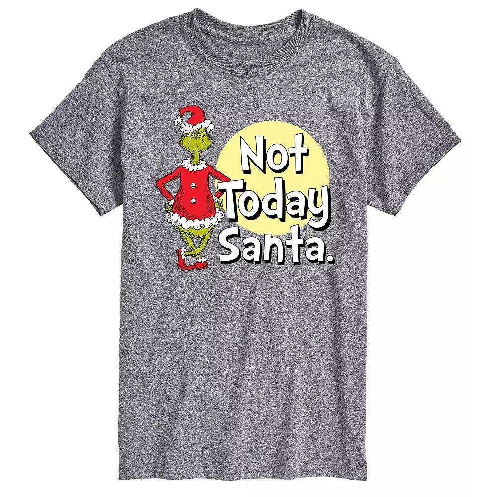 Men's Dr. Seuss Grinch Not Today Santa Tee,  Product Image