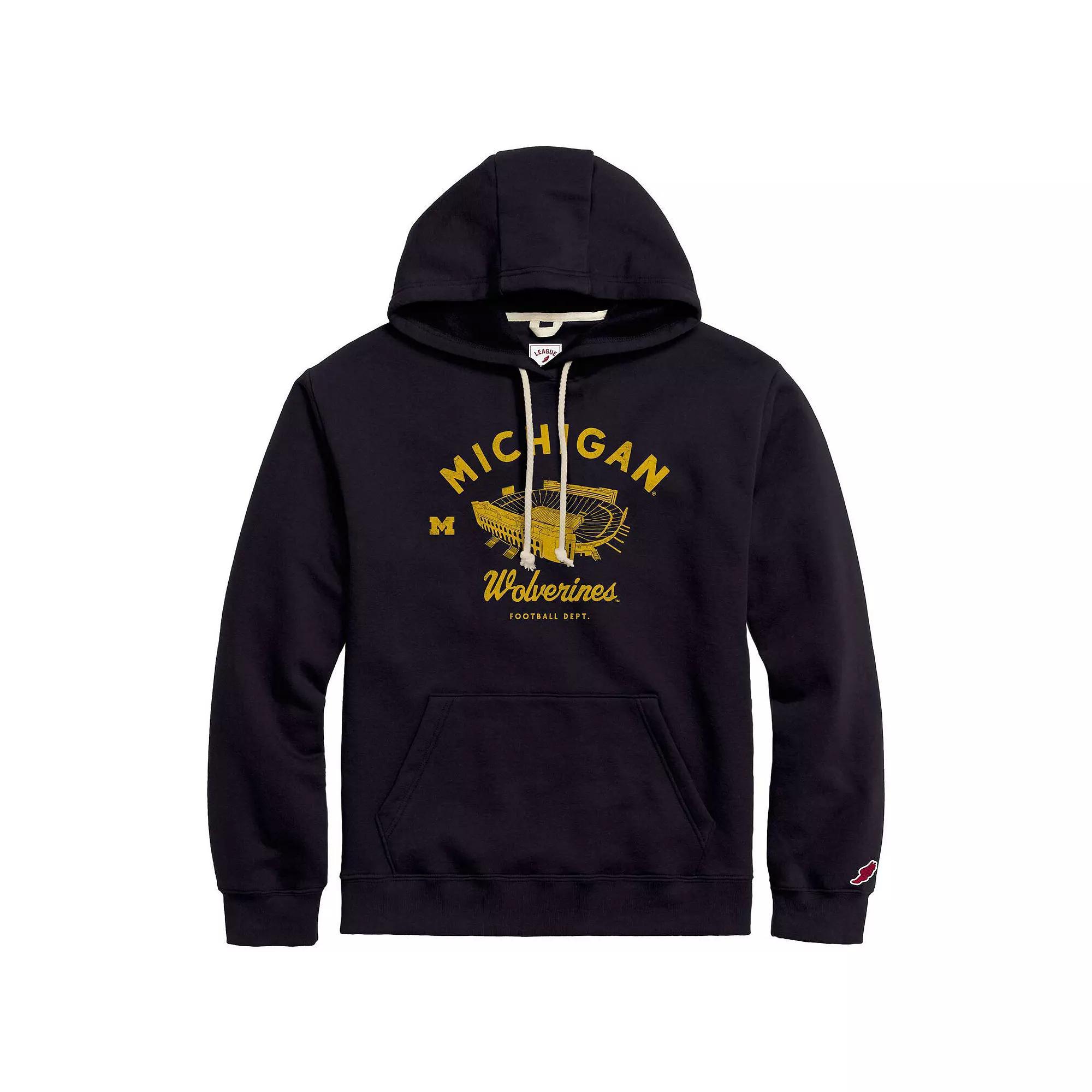 Men's League Collegiate Wear Navy Michigan Wolverines Stadium Essential Pullover Hoodie, Size: Medium, Blue Product Image