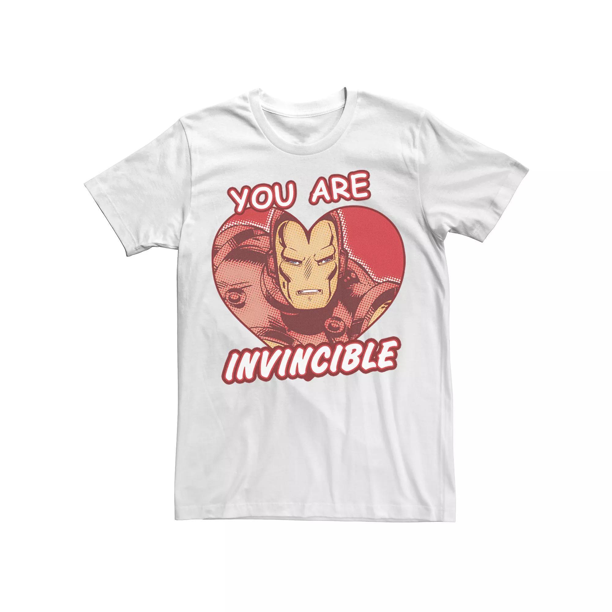 Men's Marvel Invincible Heart Valentines Day Comic Tee,  Product Image