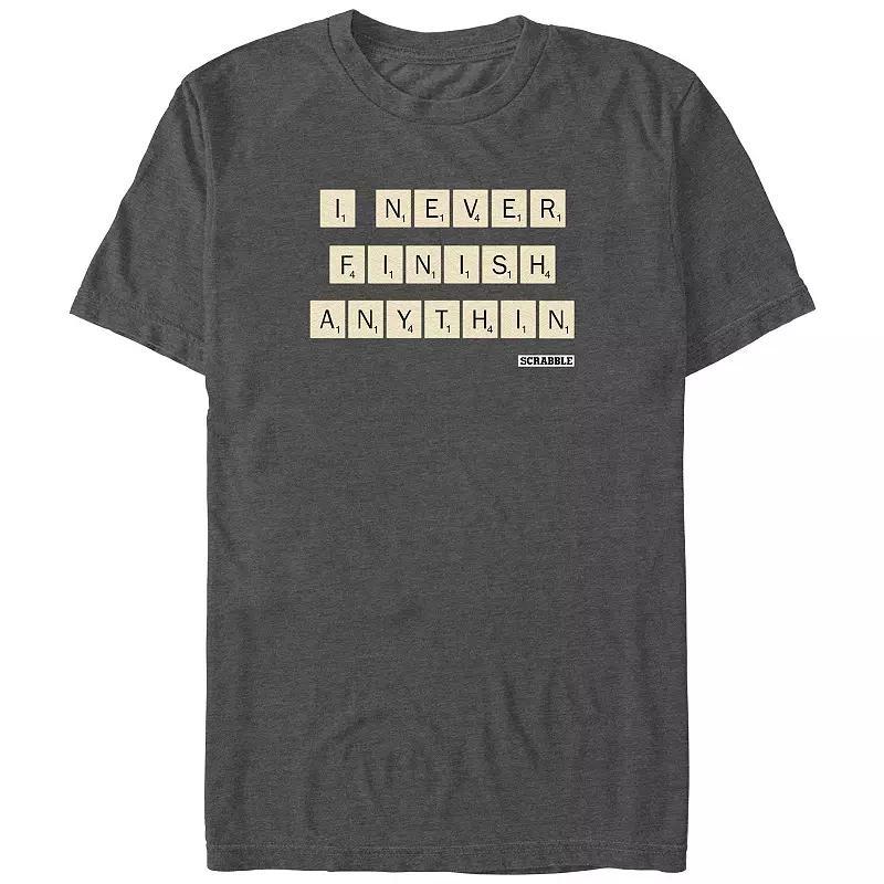 Big & Tall Scrabble I Never Finish Anything Graphic Tee, Men's,  Product Image