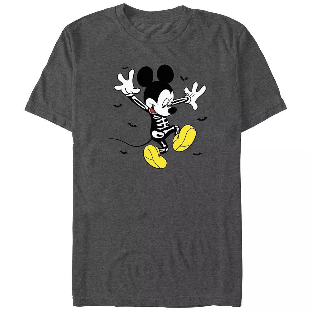 Disney's Mickey Mouse Happy Skeleton Costume Men's Graphic Tee, Size: 4XB, Grey Heather Product Image