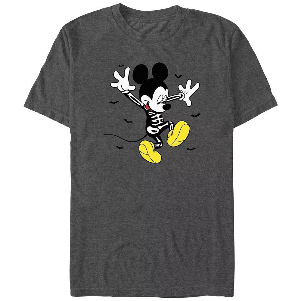 Disney's Mickey Mouse Happy Skeleton Costume Men's Graphic Tee, Size: XL Tall, Grey Heather Product Image