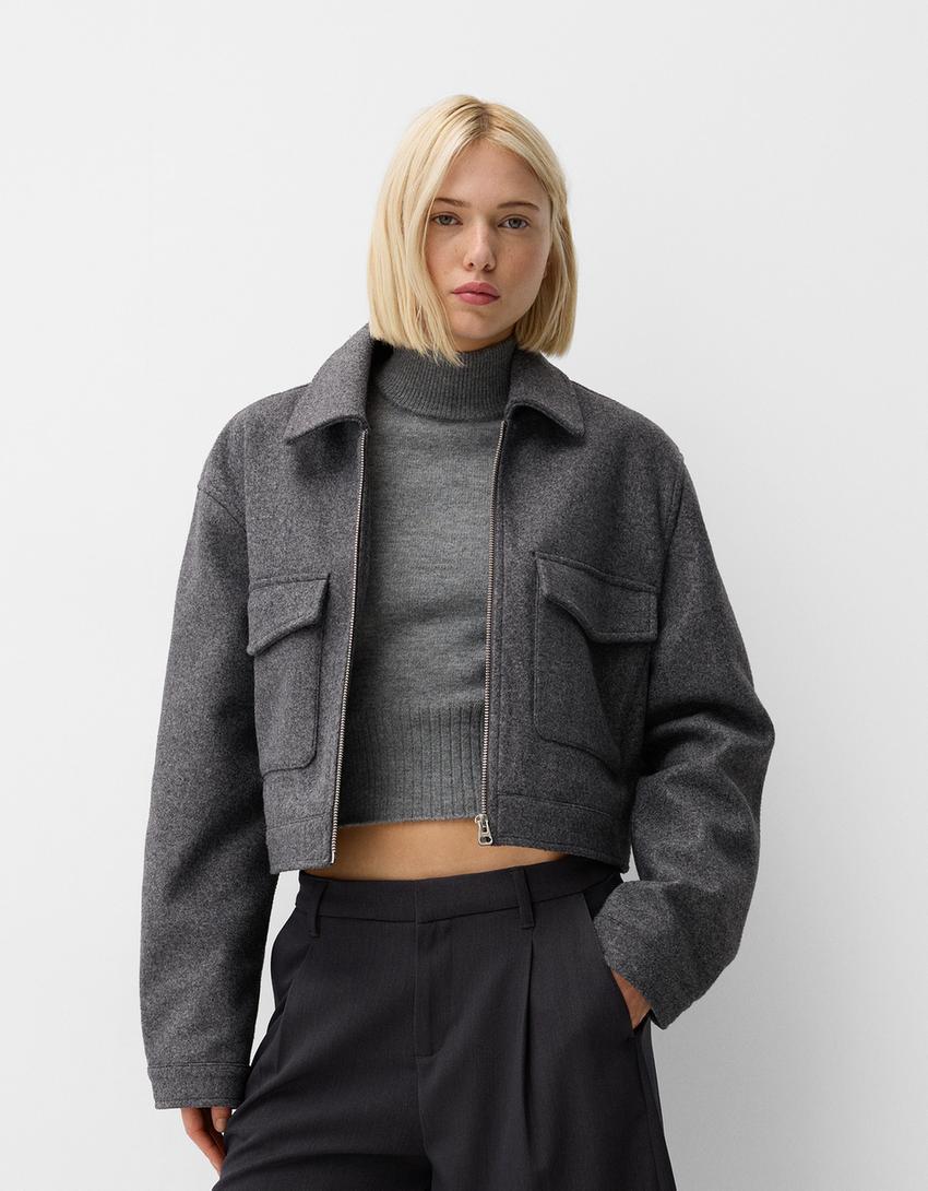 Soft cropped jacket Product Image