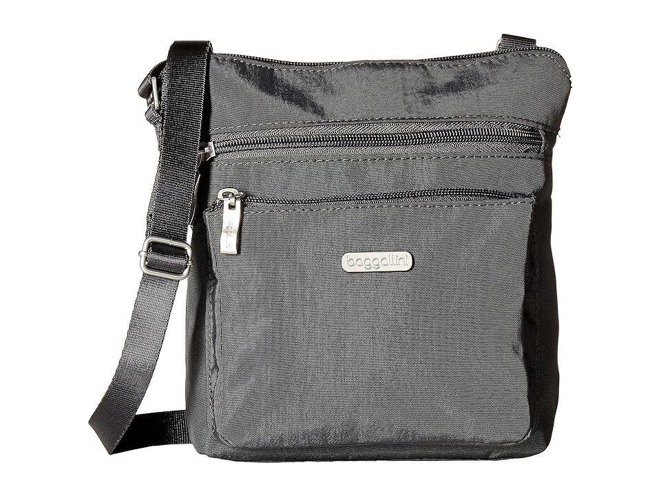 Baggallini Crossbody Bag w/ RFID Wristlet (Charcoal) Cross Body Handbags Product Image