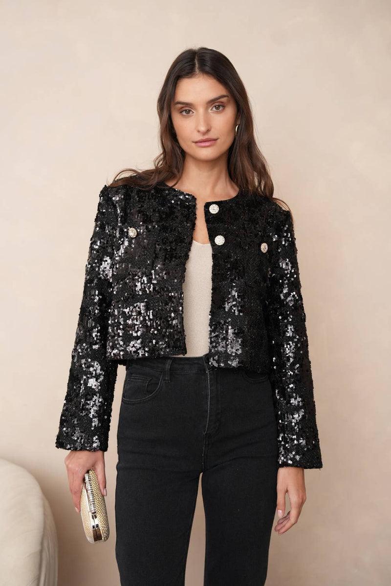 Sequin Tweed Jacket Product Image