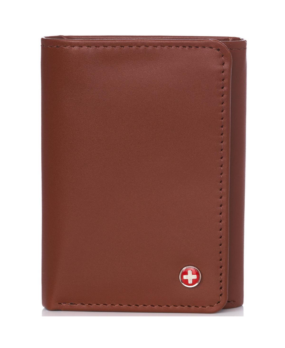 Alpine Swiss Rfid Mens Wallet Deluxe Capacity Trifold With Divided Bill Section Product Image