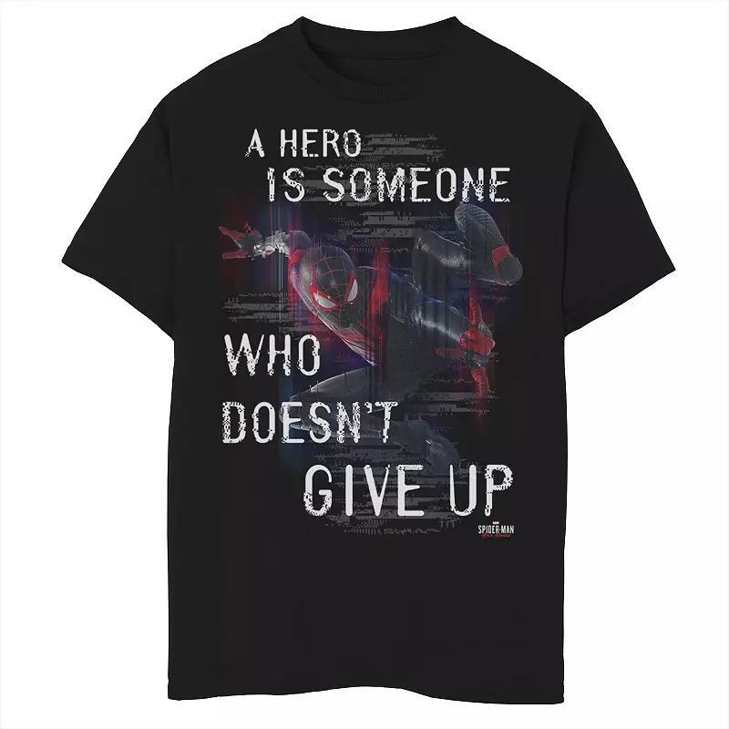 Boys 6-20 Marvel Spider-Man A Hero Doesn't Give Up Tee, Boy's,  Product Image