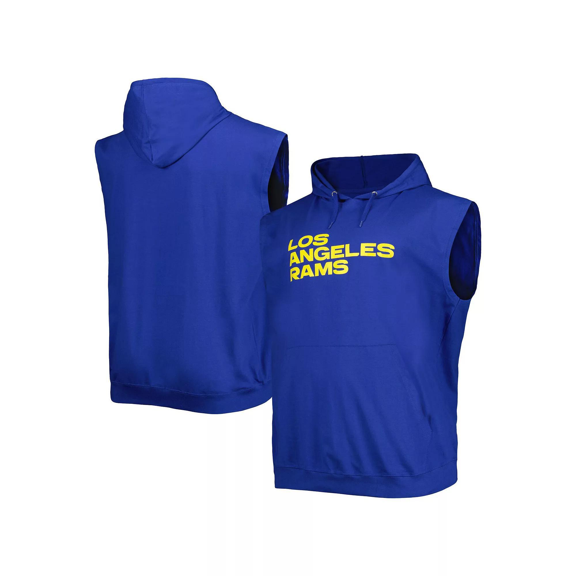 Men's Fanatics Branded Royal Los Angeles Rams Big & Tall Muscle Pullover Hoodie, Size: 4XB, Blue Product Image