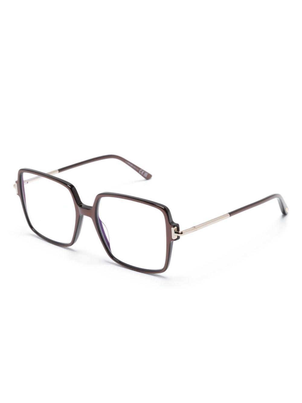 TOM FORD Square-frame Glasses In Brown Product Image