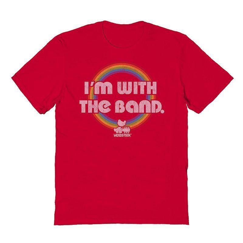 Men's I'm With The Band Graphic Tee, Size: Large, Red Product Image