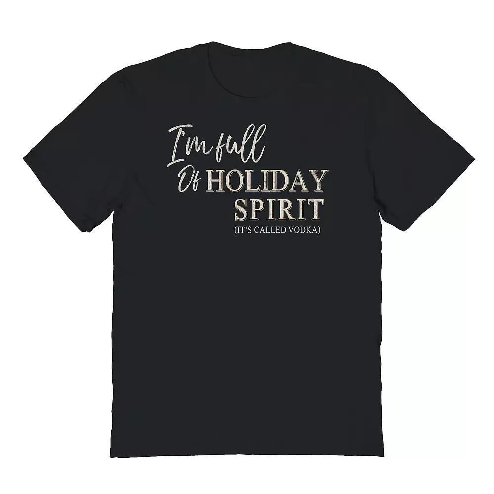 Men's Full of Holiday Spirit Graphic Tee, Women's, Size: XL, Black Product Image