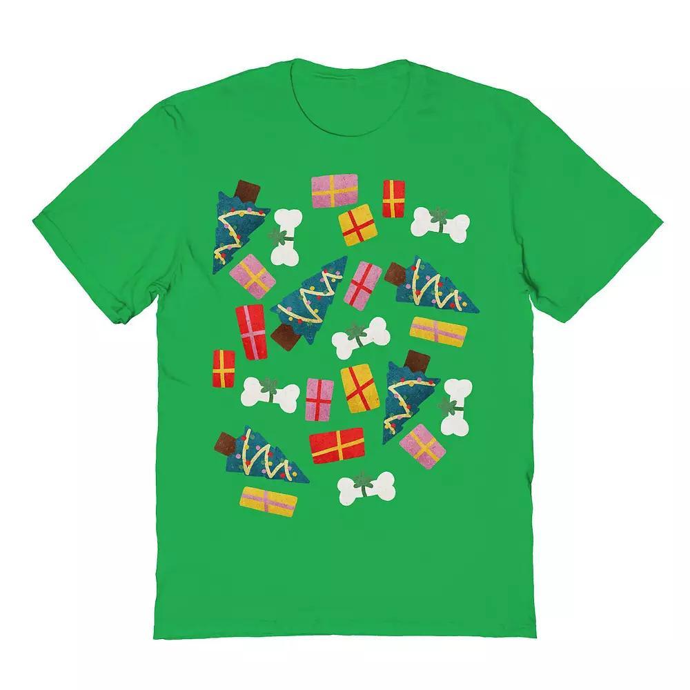 Men's For Dogs Christmas Graphic Tee, Size: Large, Irish Green Product Image