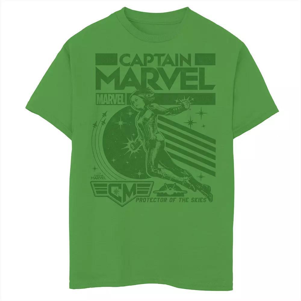 Men's Marvel Captain Marvel Protector Of The Skies Tee, Boy's, Size: Medium, Kelly Product Image