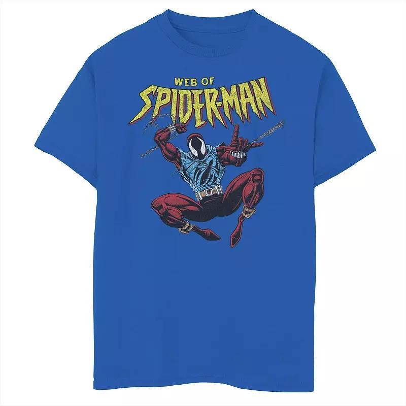 Boys 8-20 Marvel Spider-Man Web Of Spider-Man Portrait Graphic Tee, Boy's, Size: Large, Royal Product Image