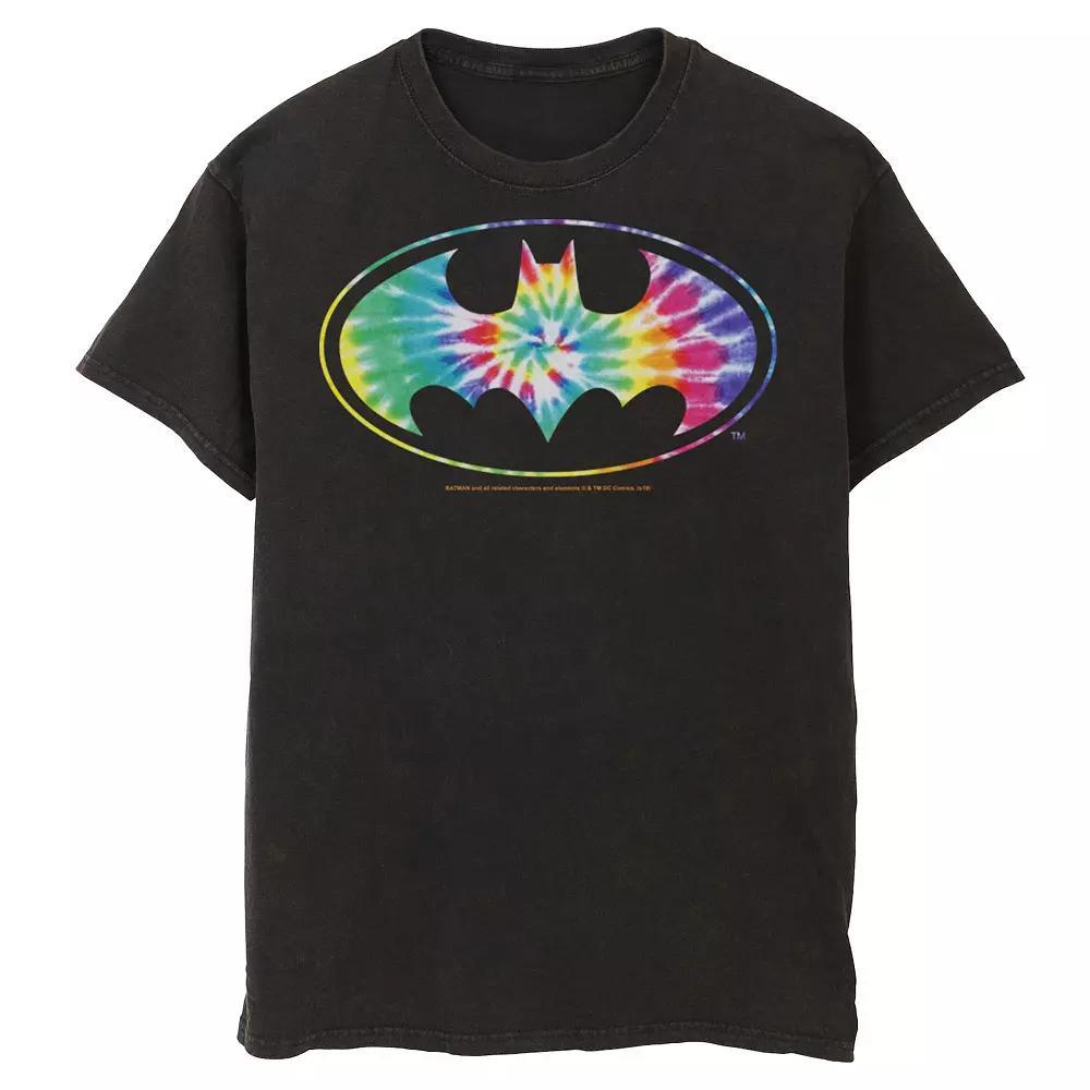 Men's DC Comics Batman Classic Tie Dye Bat Logo Tee, Size: Small, Black Product Image