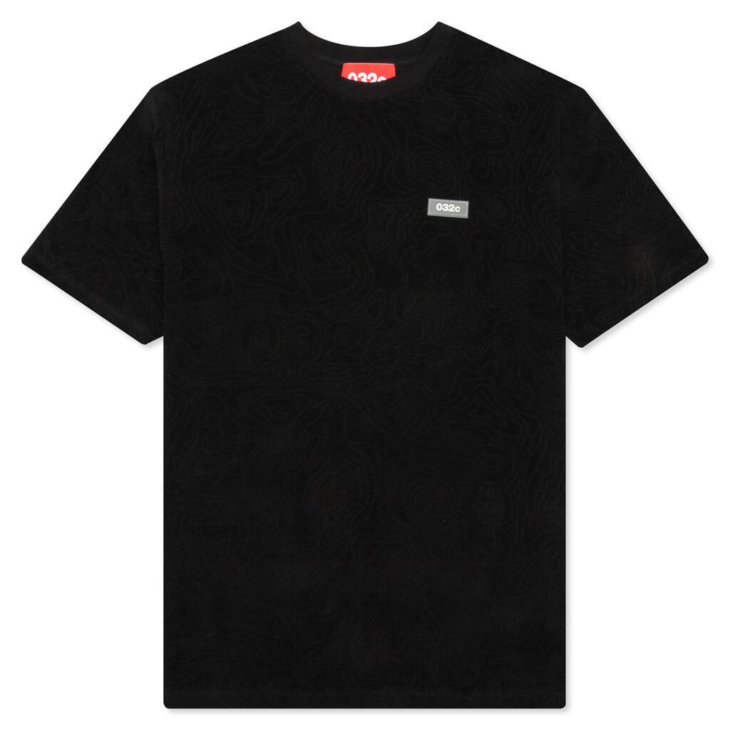 Topos Shaved Terry T-Shirt - Black Male Product Image