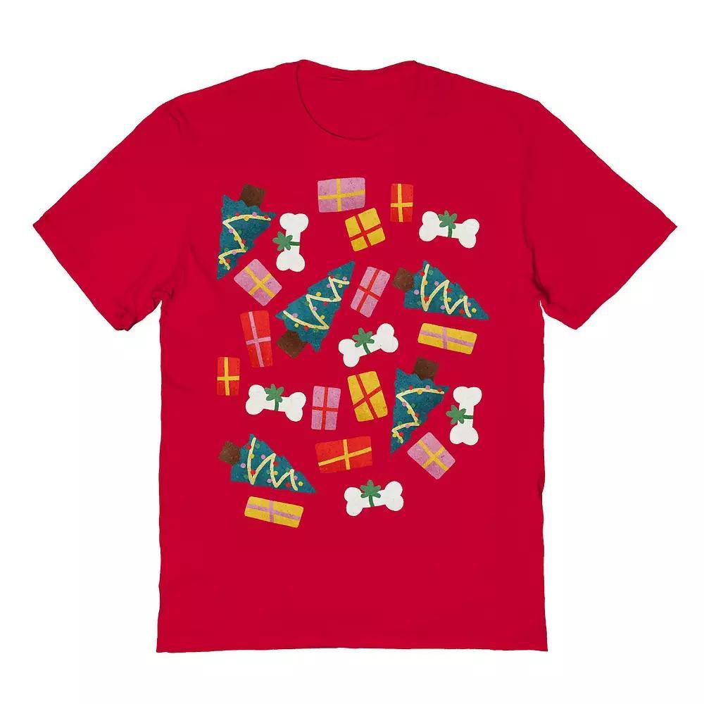 Men's For Dogs Christmas Graphic Tee, Size: Medium, Red Product Image