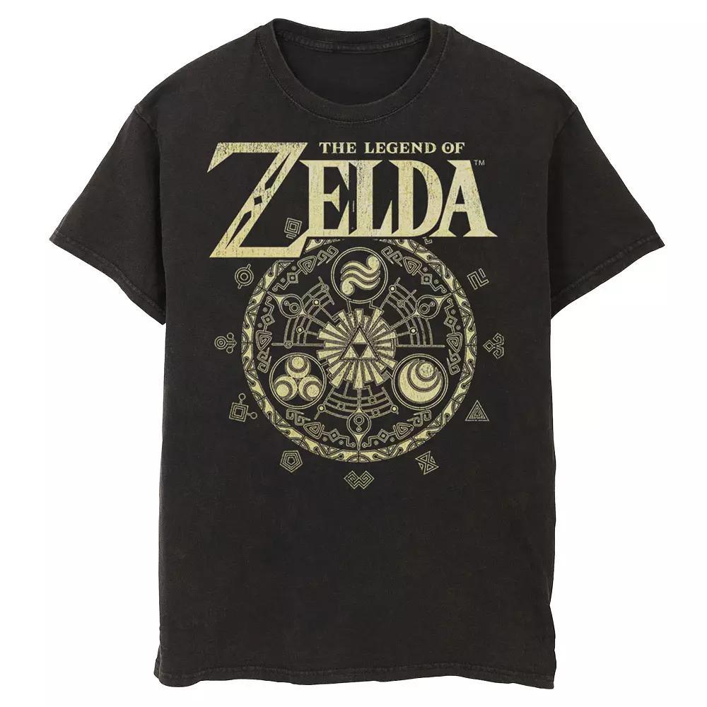 Men's Nintendo The Legend Of Zelda Circle Emblem Logo Tee, Size: Small, Black Product Image