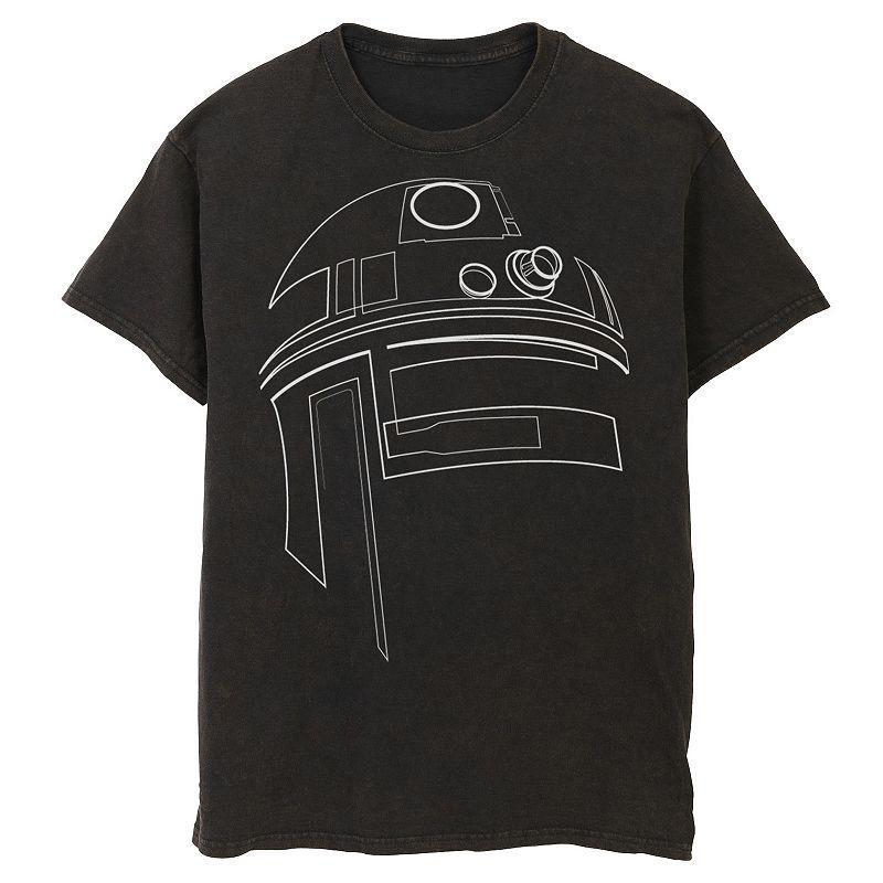 Men's Star Wars R2-D2 Outline Tee, Size: Small, Black Product Image