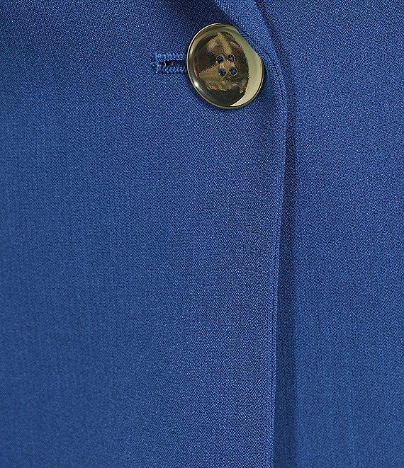 Kasper Plus Size Stretch Crepe Princess Seams One Button Jacket Product Image