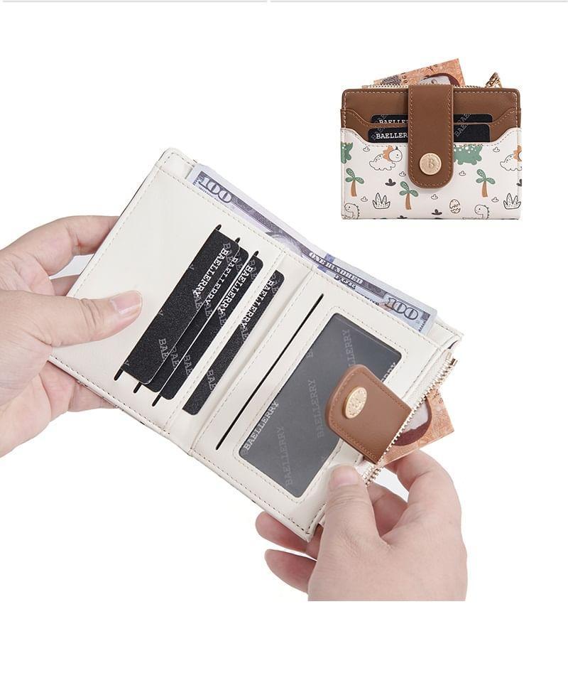 Cartoon Print Faux Leather Short Wallet Product Image