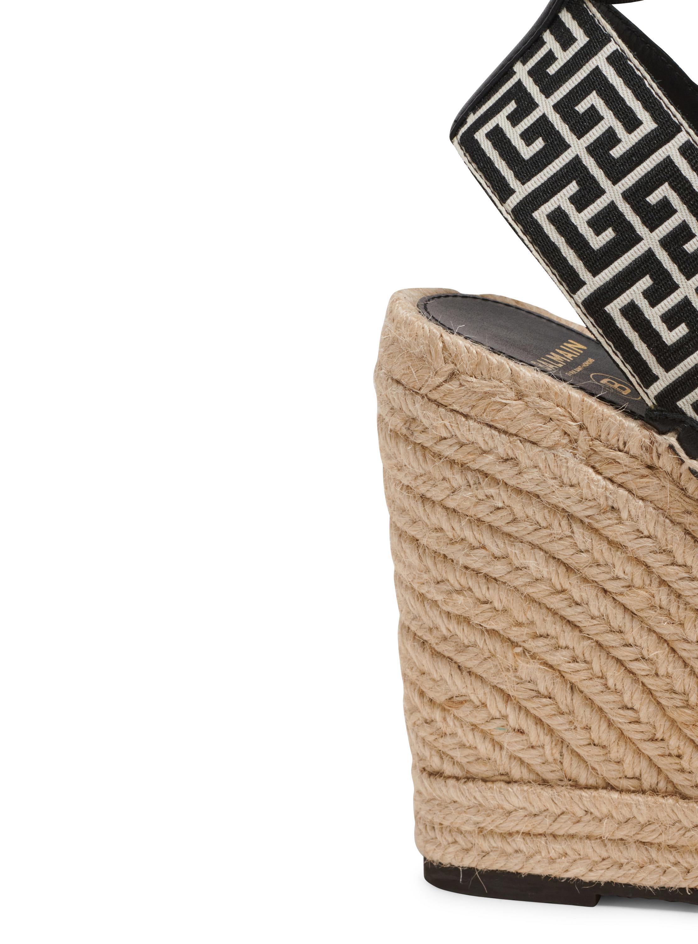 Alex monogram jacquard and leather espadrilles Product Image