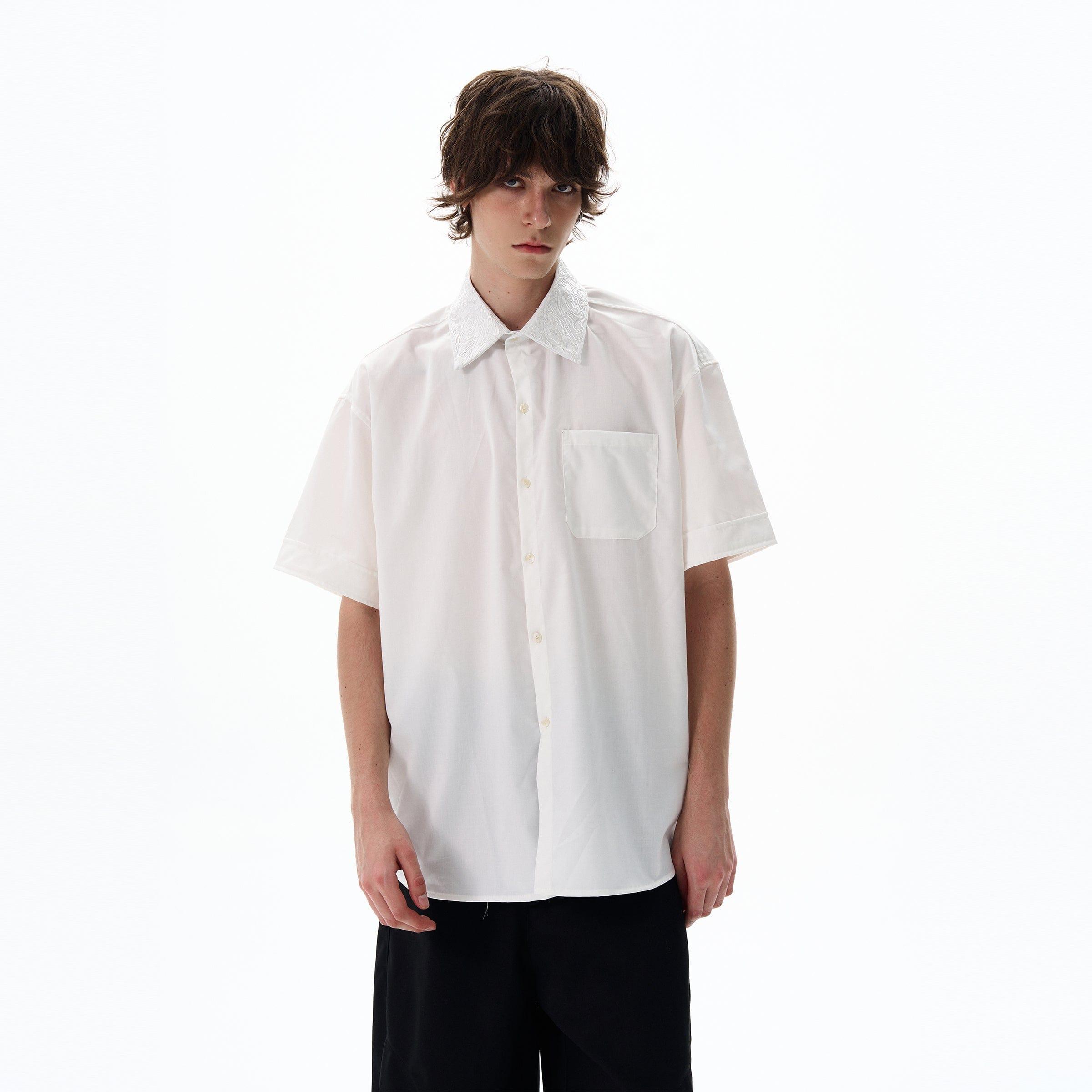 RT No. 12703 HALF SLEEVE BUTTON-UP COLLAR SHIRT Product Image