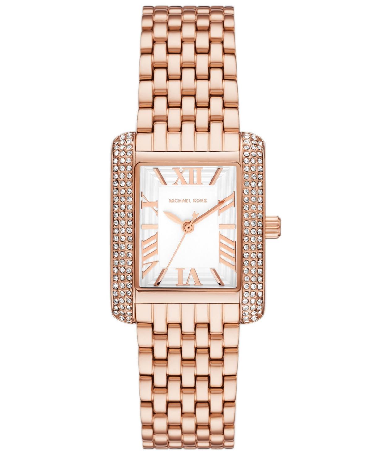 Michael Kors Womens Emery Three-Hand Gold Tone Stainless Steel Bracelet Watch Product Image