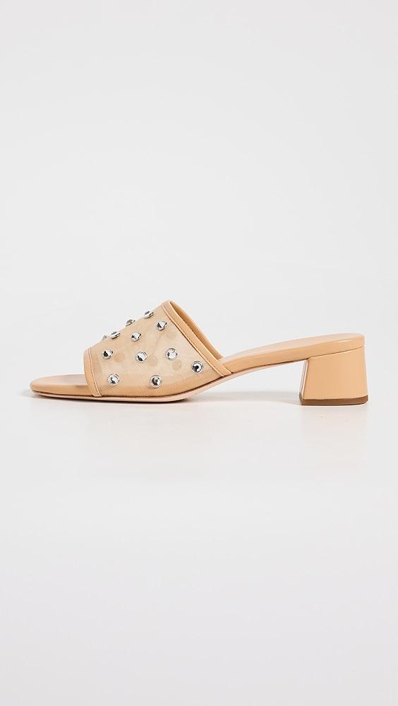 Loeffler Randall Brooke Mesh Mid-Heel Mule Sandals With Crystal Embellishment | Shopbop Product Image