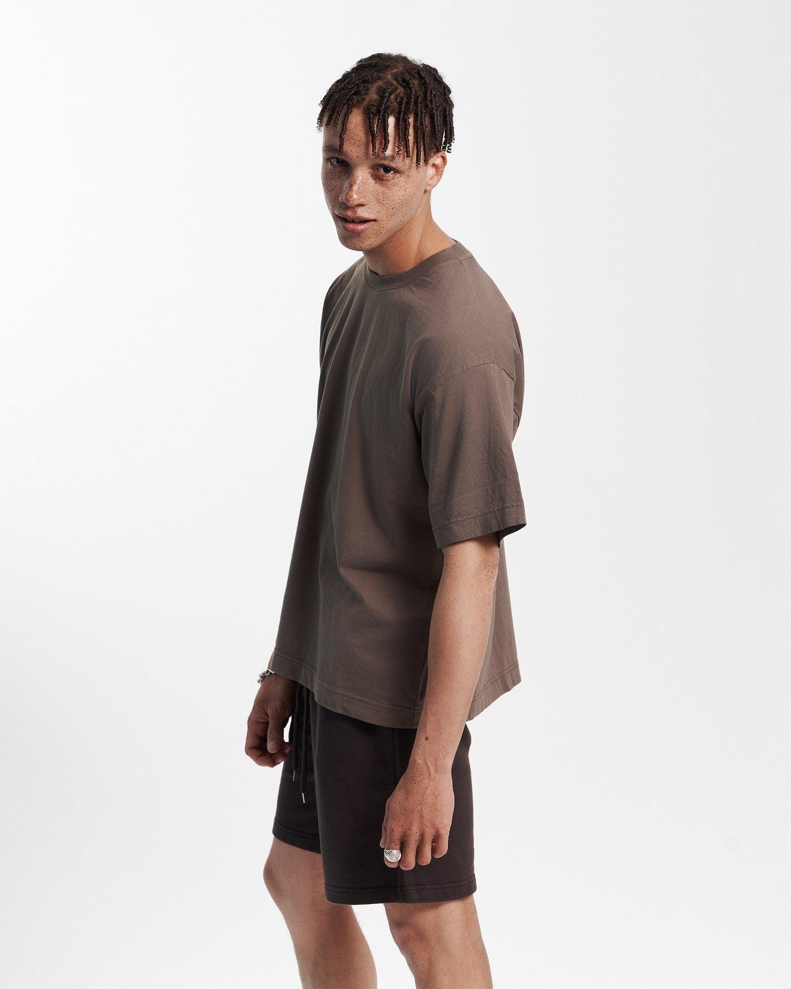 Oversized Organic T-Shirt - Misty Brown Product Image