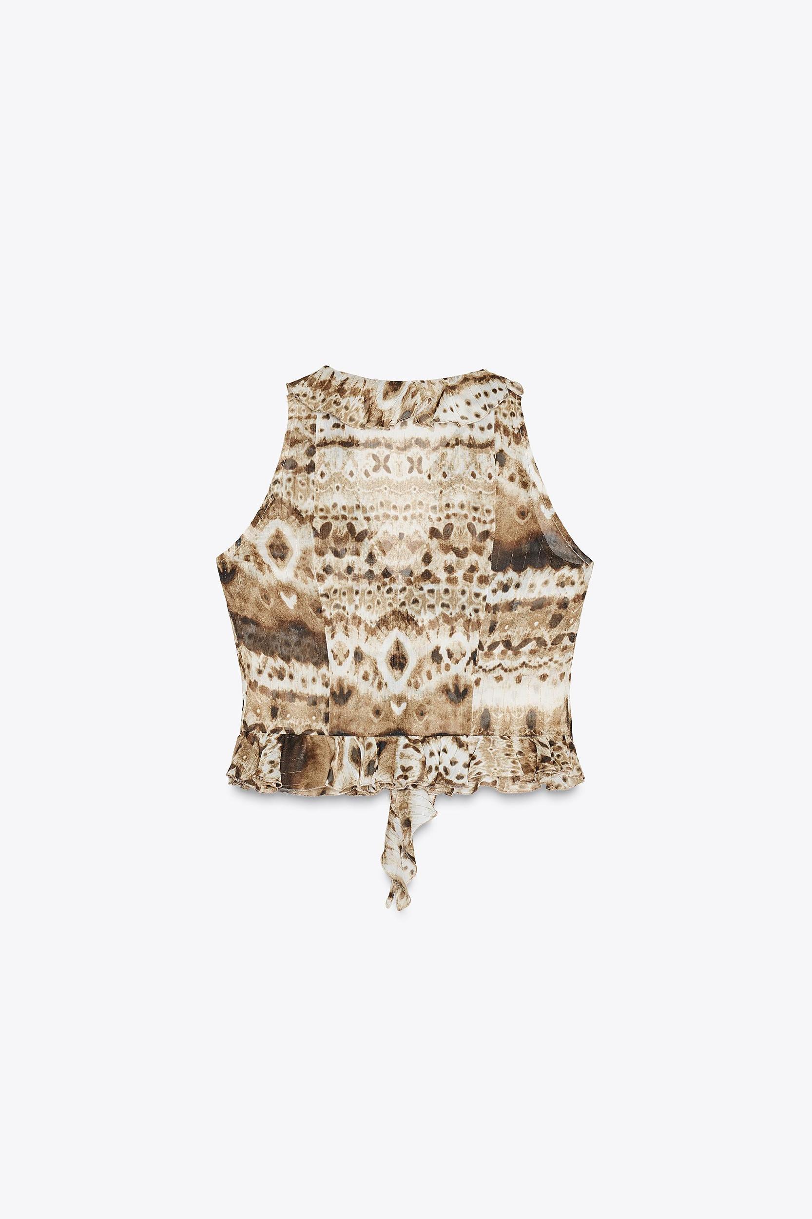 TIE-DYE RUFFLED TOP Product Image