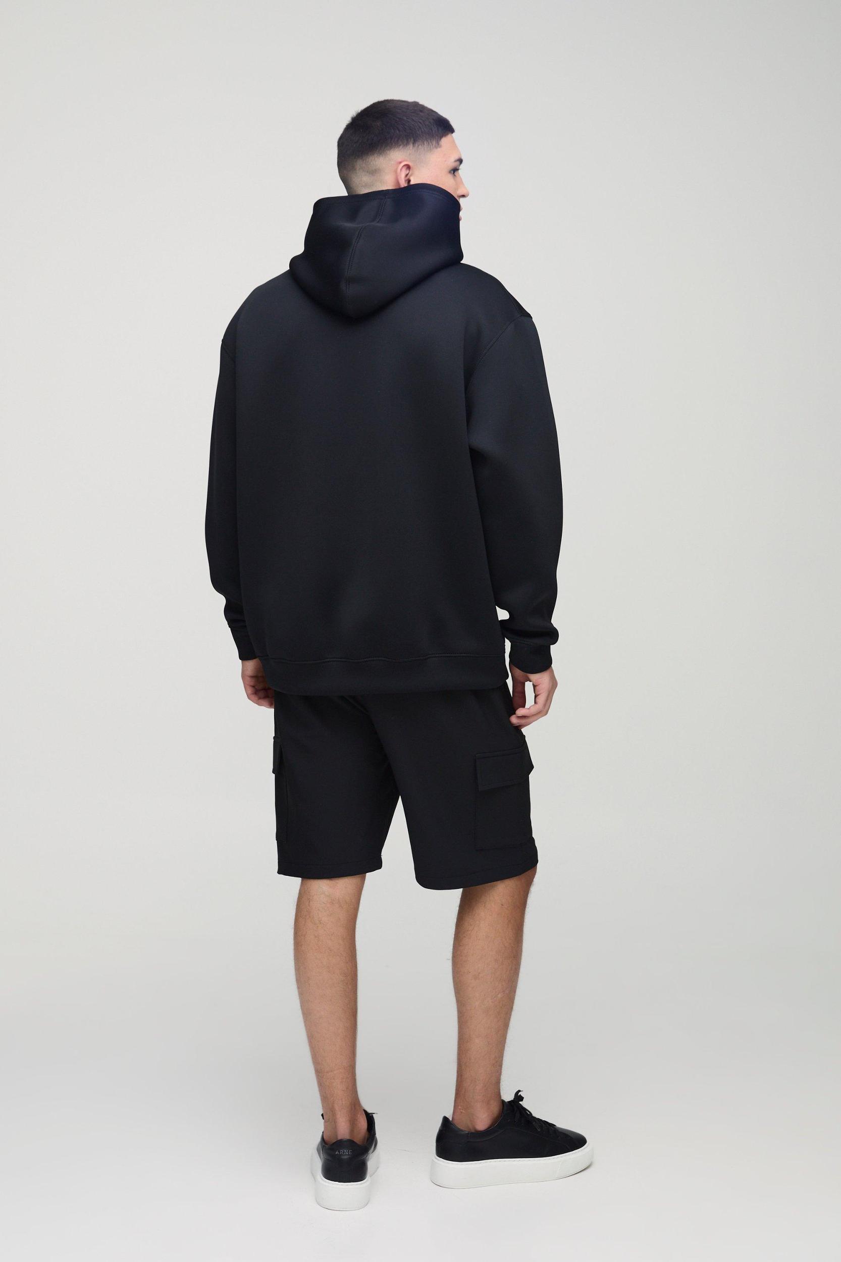 Elasticated Waist Relaxed Technical Stretch Cargo Shorts | boohooMAN USA Product Image