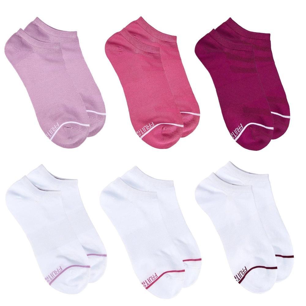 Fruit of the Loom Womens Beyond Soft 6pk No Show Socks 4-10 Product Image