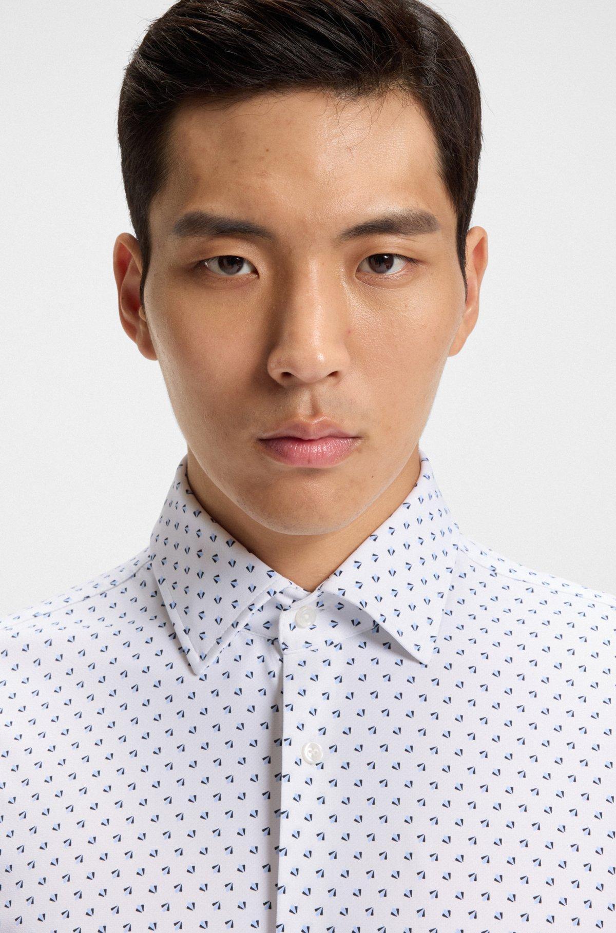 Slim-fit shirt in Italian-made performance-stretch fabric Product Image