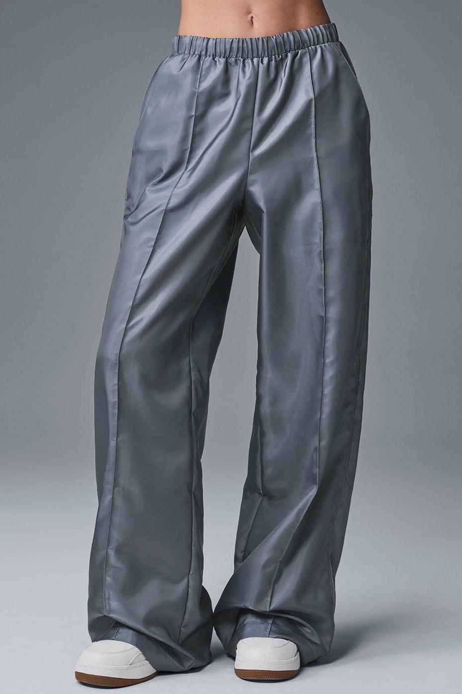 Afterglow Wide Leg Track Pant - Steel Grey Product Image