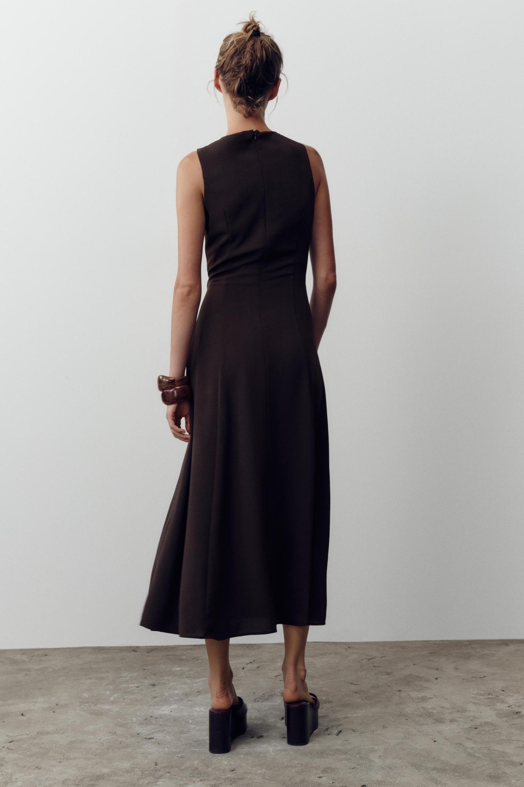 BELTED MIDI DRESS Product Image