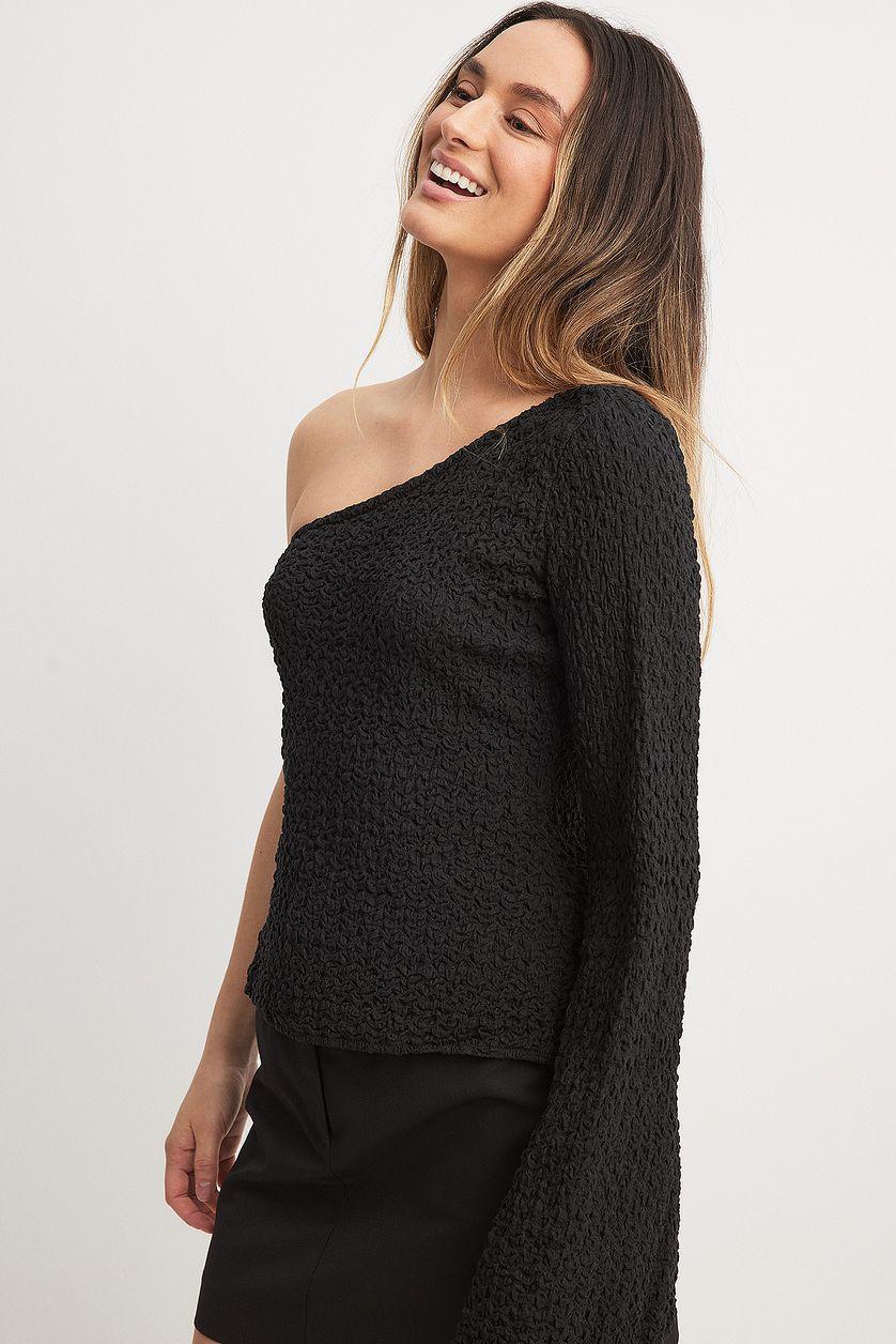 One Shoulder Structured Blouse Product Image