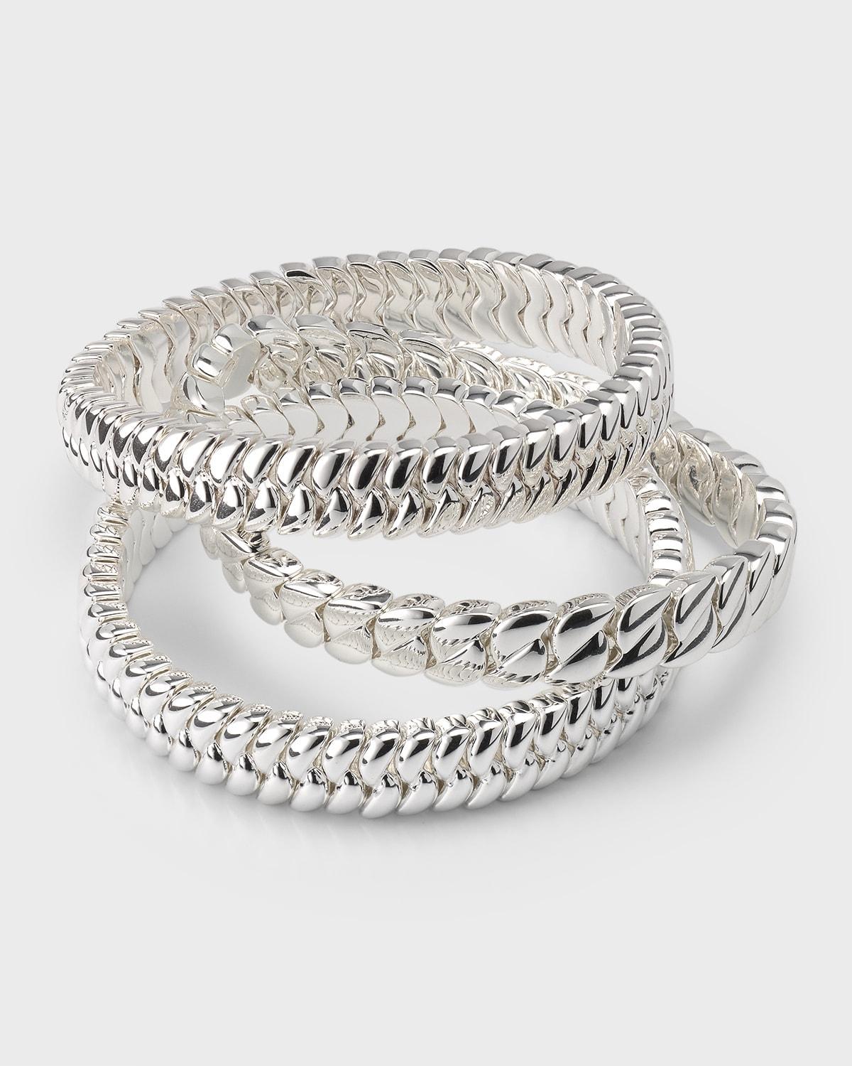 Womens The Super Silver Set Of 3 Stretch Bracelets Product Image