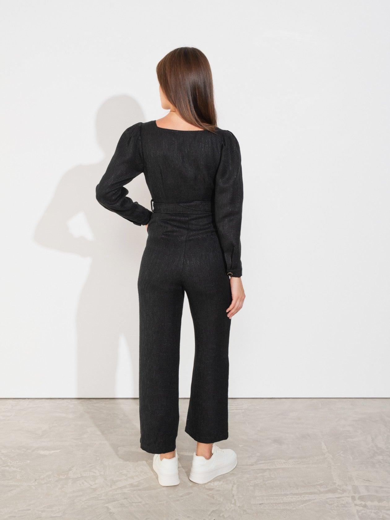 Long Belted Jumpsuit Product Image