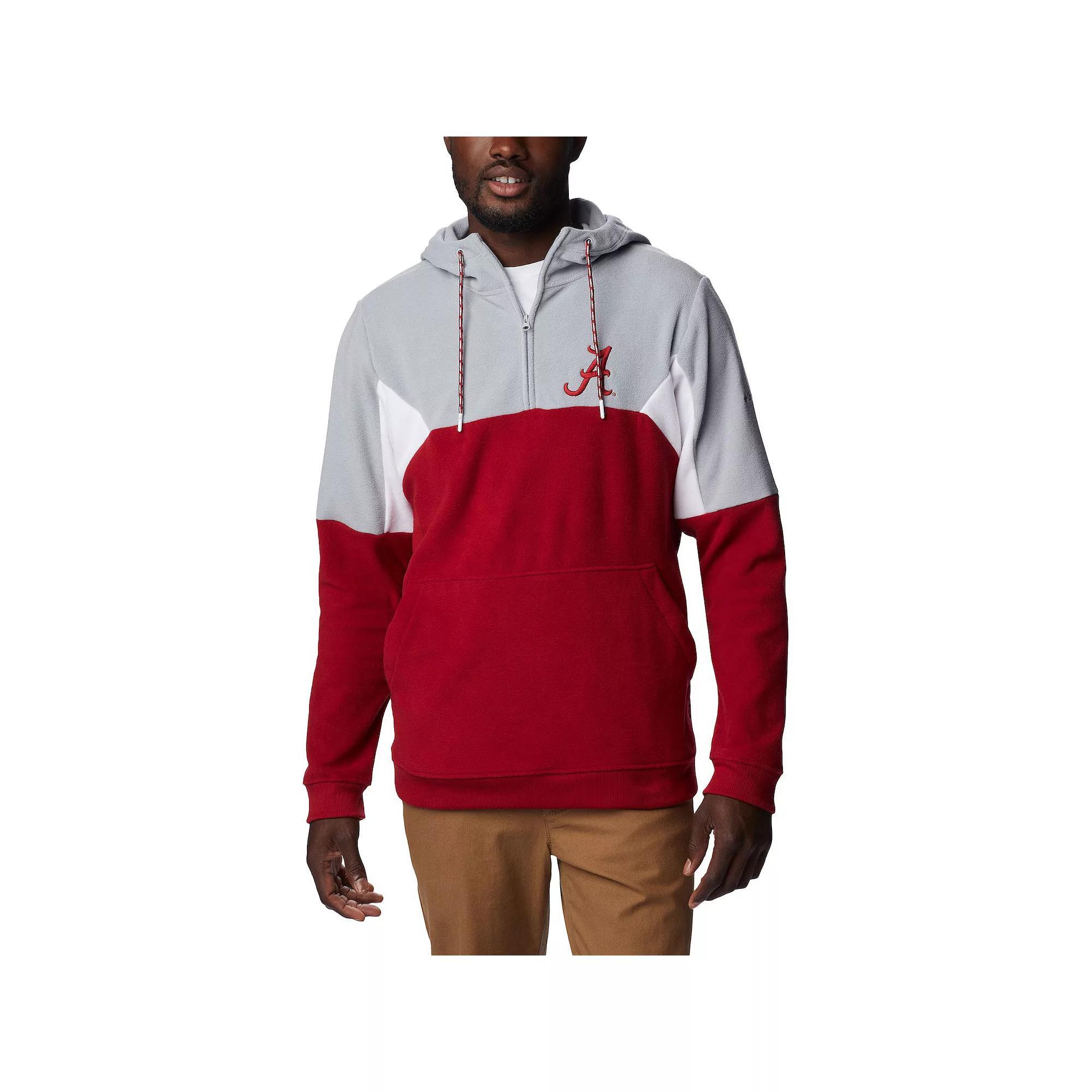 Men's Columbia Crimson Alabama Crimson Tide Lodge Quarter-Zip Hoodie, Size: Small, Red Product Image