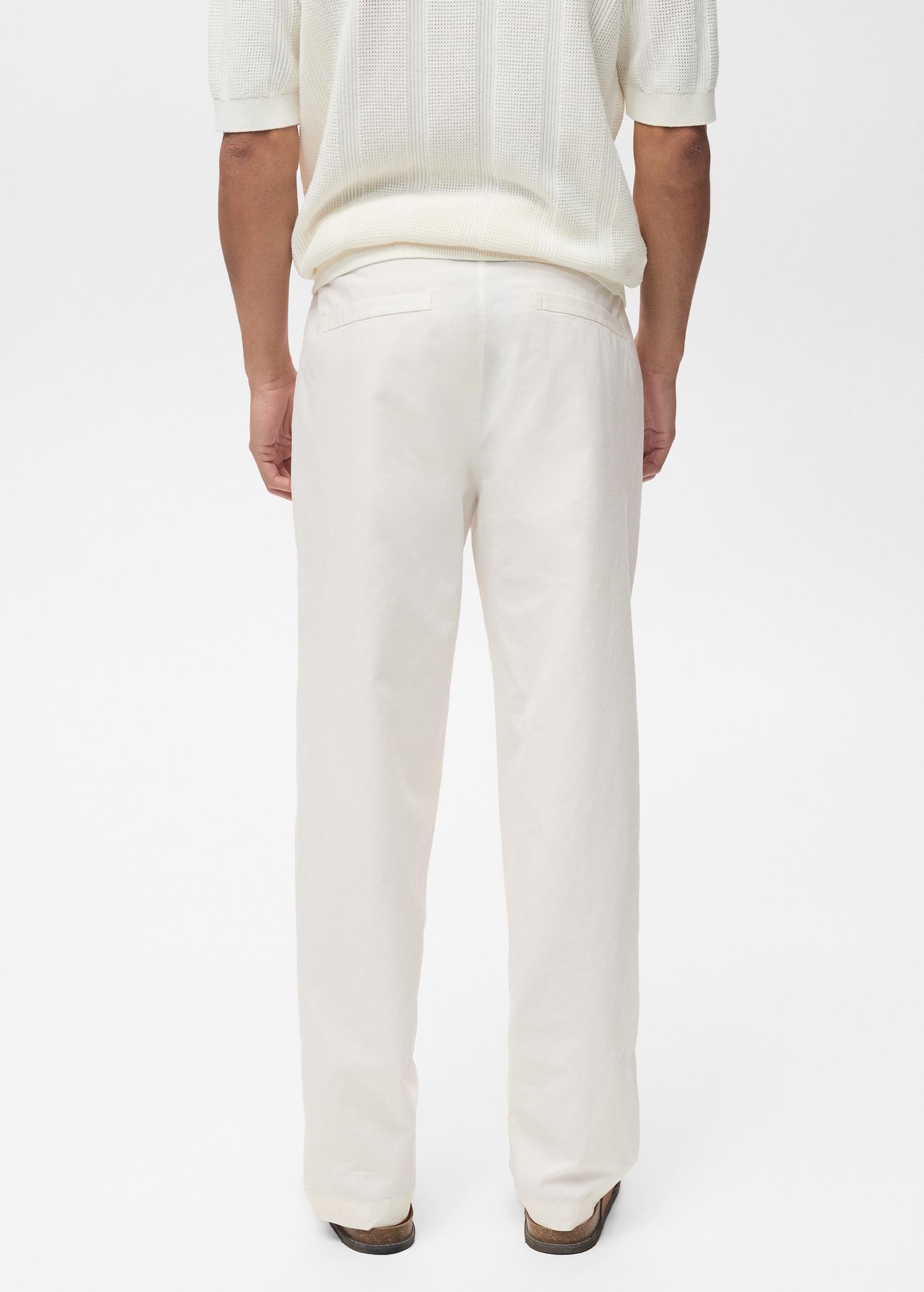Regular-fit linen pants - Men | MANGO USA Product Image