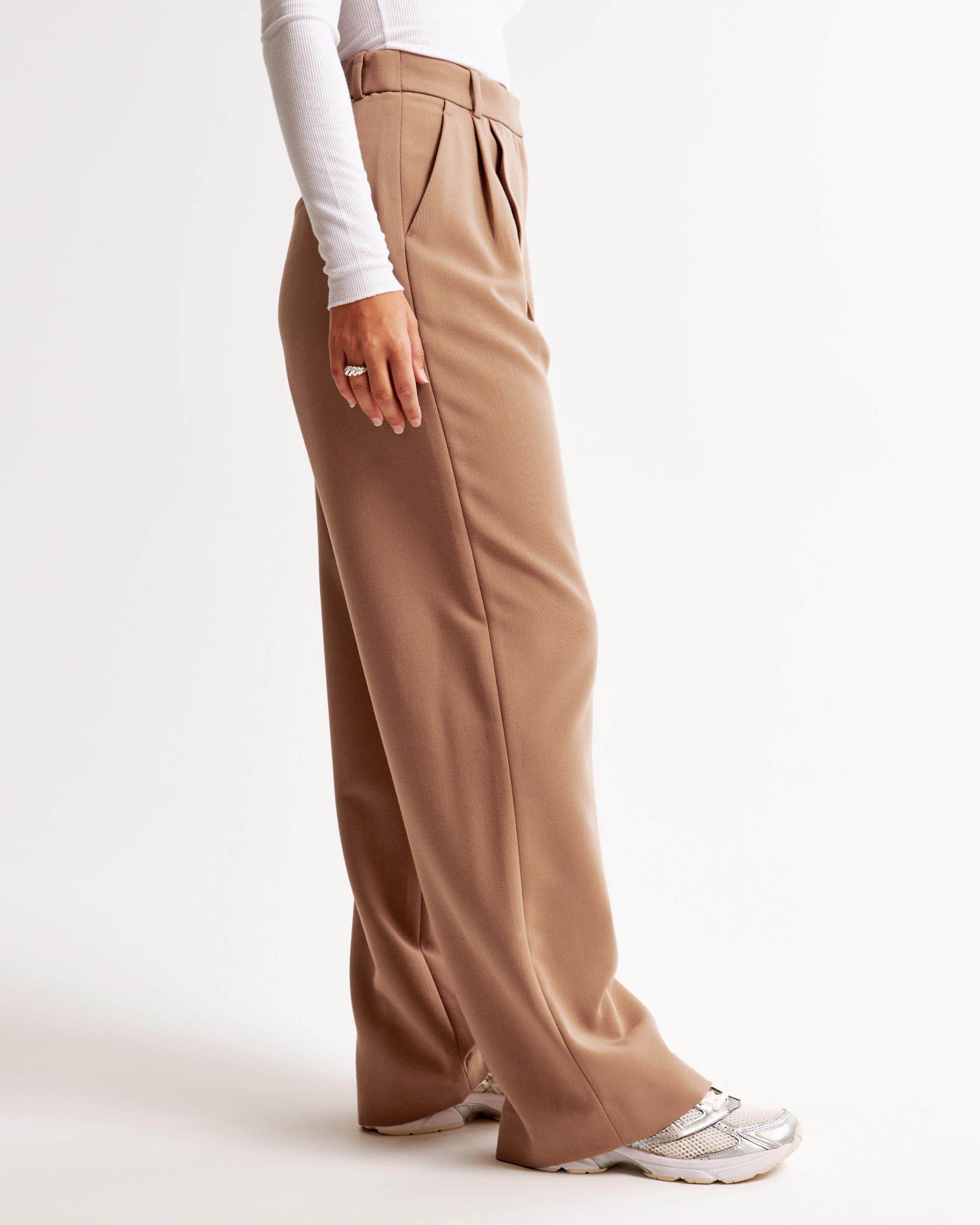 Curve Love A&F Sloane Tailored Wide Leg Pant Product Image